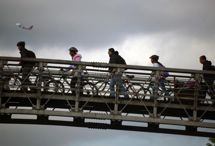 Usuarios de bicicleta en Bogotá