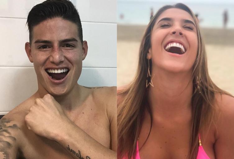 James Rodríguez y Daniela Ospina.