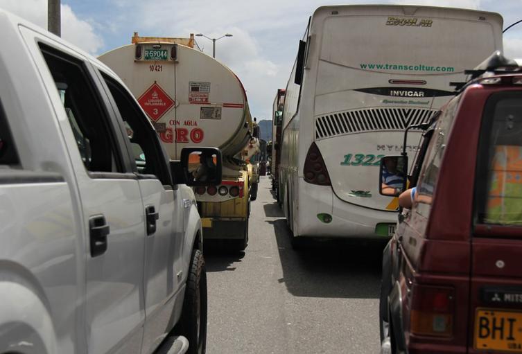 Trancón en Bogotá