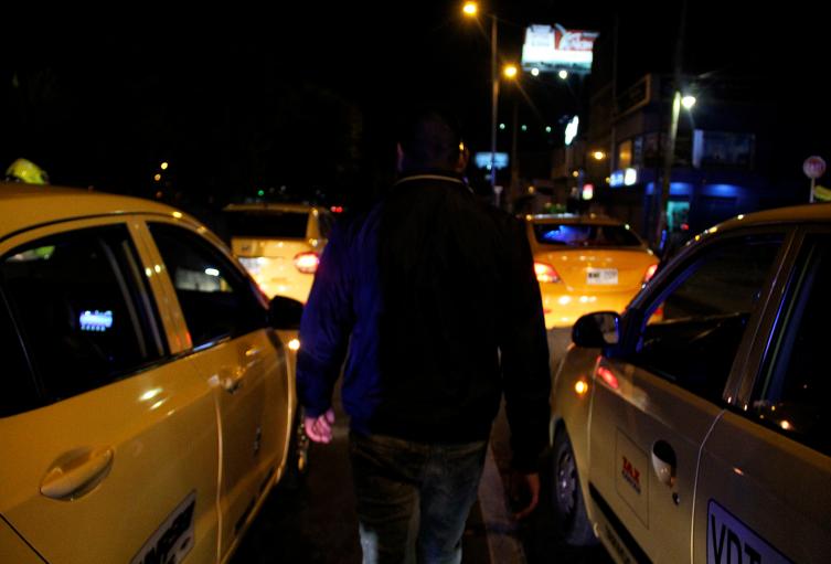 Foto de referencia de taxistas en Bogotá