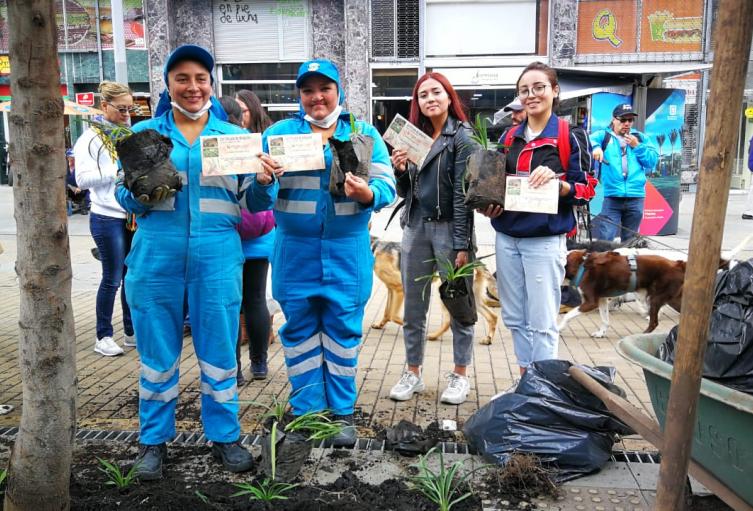 Siembra árboles mujeres Bogotá