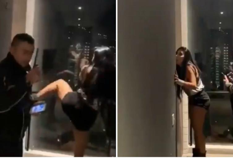 Marcela Reyes en un bochornoso vídeo.