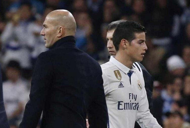 Zidane y James Rodríguez