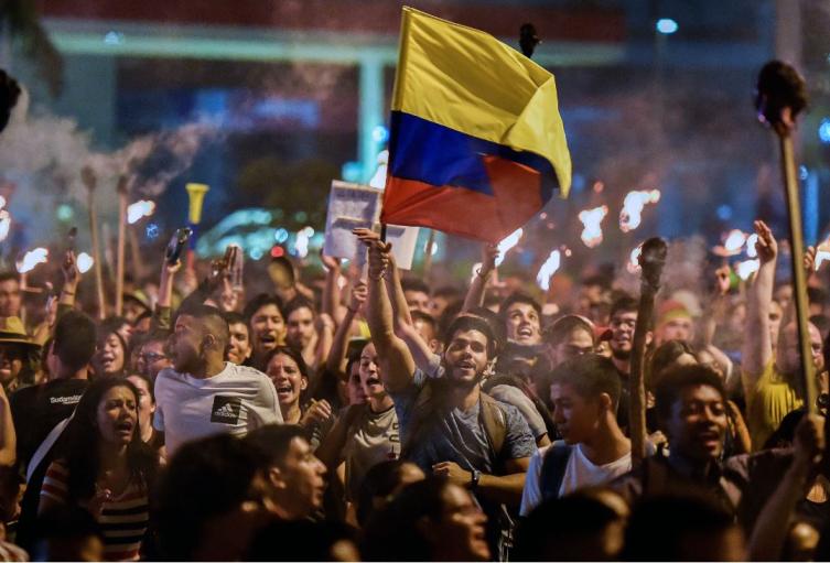 Manifestaciones y marchas en Bogotá en medio del paro nacional.