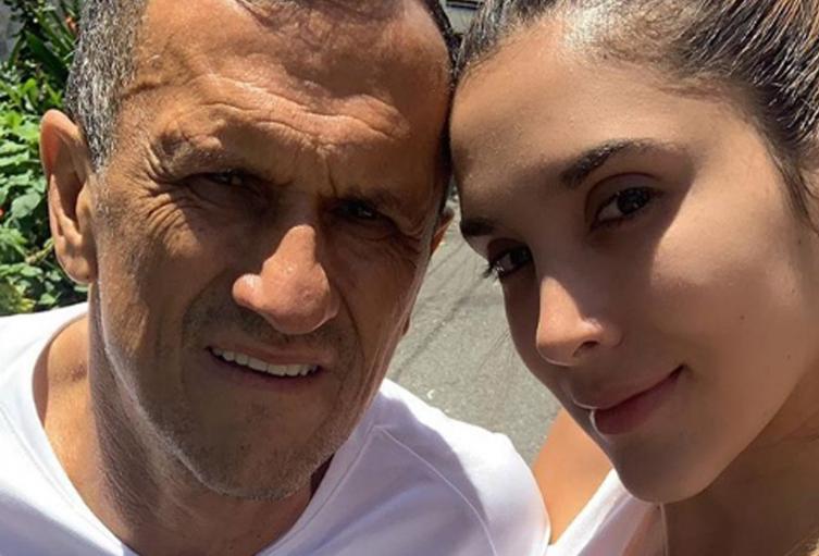 Daniela Ospina y su papá