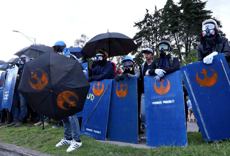 Primera línea de Escudos Azules en Bogotá