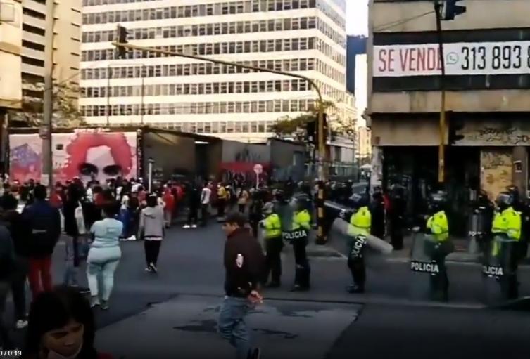 Desalojos en centro de Bogotá