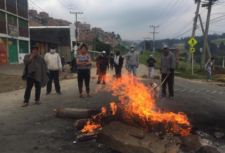 Protestas en el sur de Bogotá