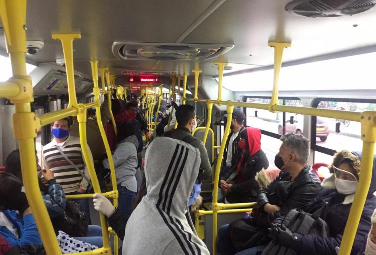 Transmilenio tras reapertura de dos sectores de la economía