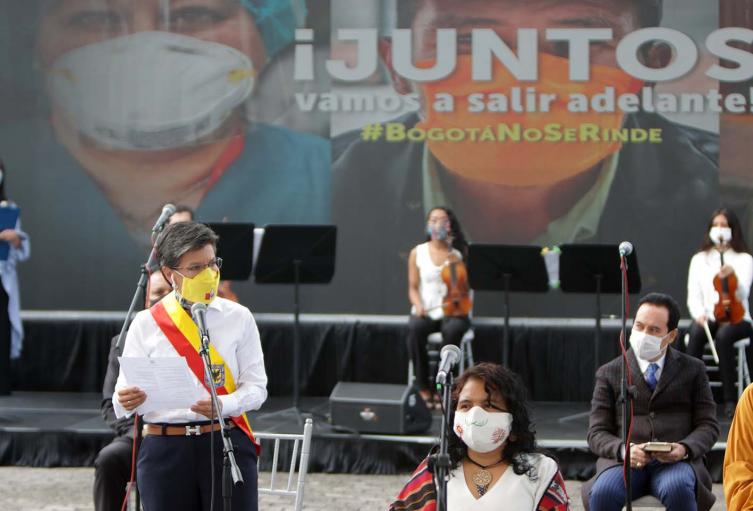 Claudia López / Celebración de cumpleaños de Bogotá en pandemia