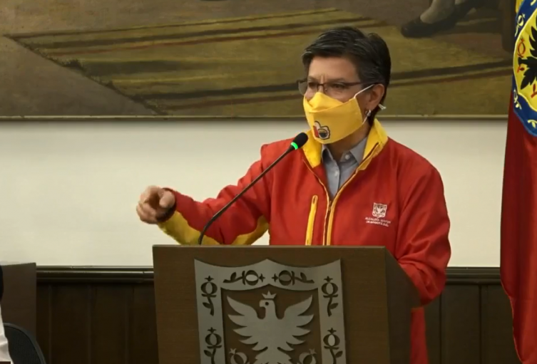 La alcaldesa de Bogotá, Claudia López.