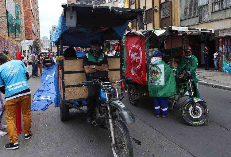 Recicladores protestan en Bogotá