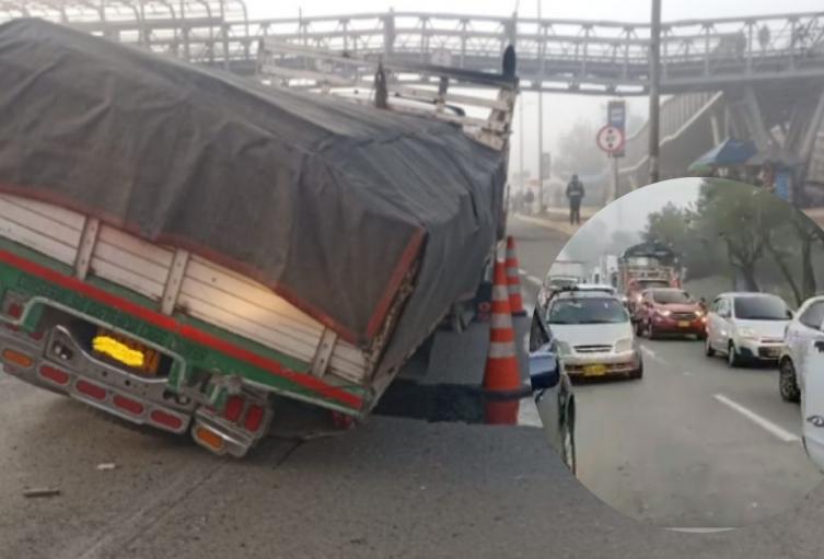 Insólita razón del monumental trancón en Autopista Norte