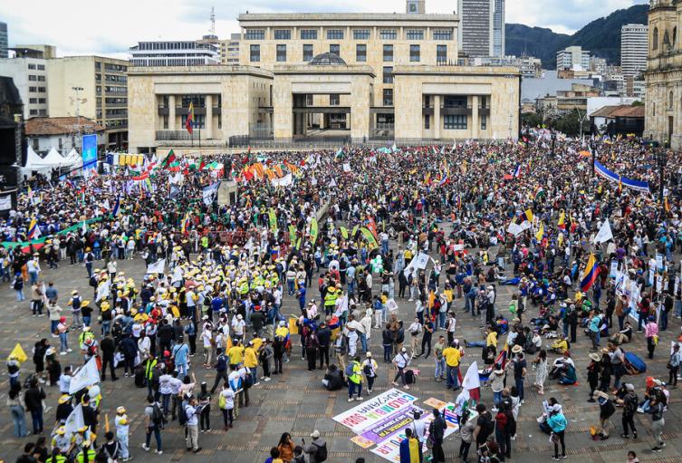 Manifestaciones en la Plaza de Bolívar
