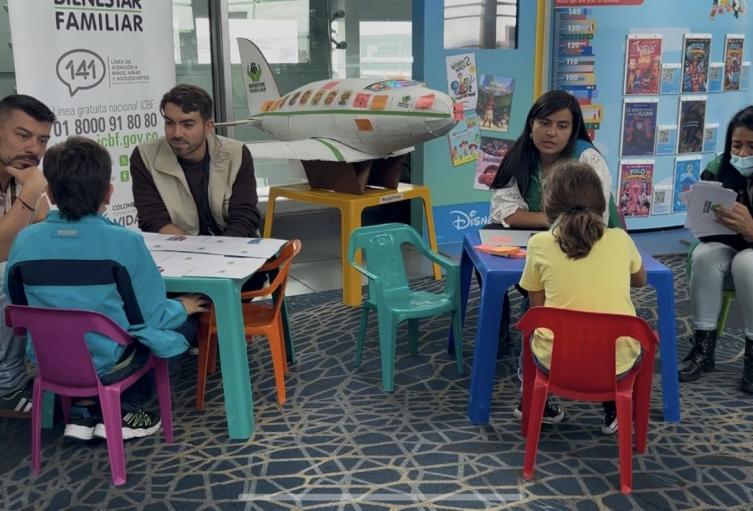 Trata de personas, campaña, Aeropuerto El Dorado,