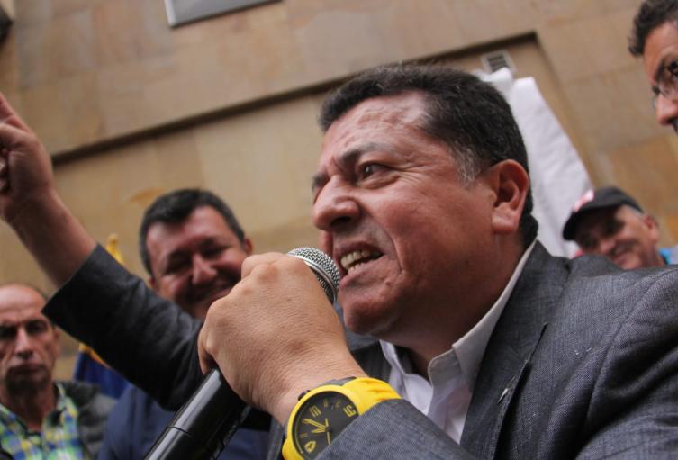 Hugo Ospina, líder de taxistas en Bogotá