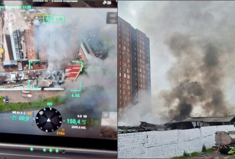 Incendio en Hayuelos, en la localidad de Fontibón