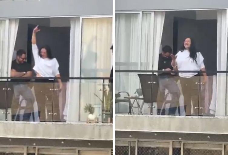Mujer dispara al aire en Bogotá