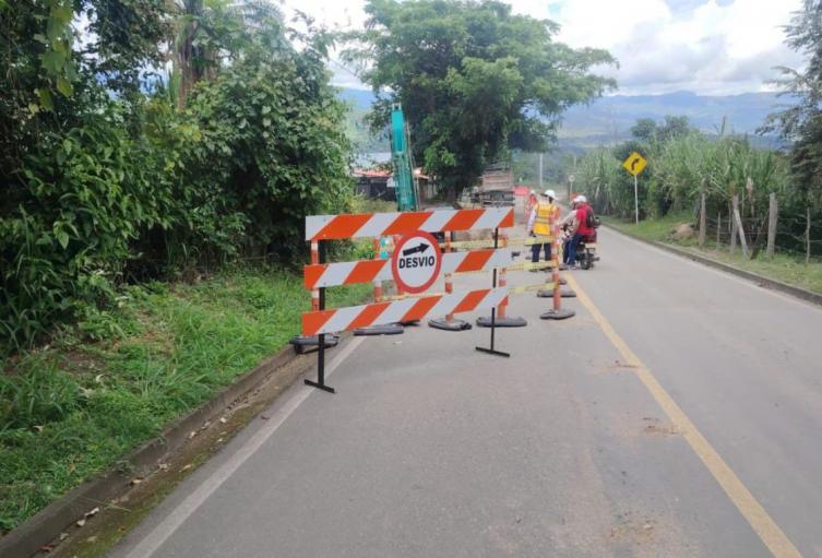 Cierre vial en Cundinamarca