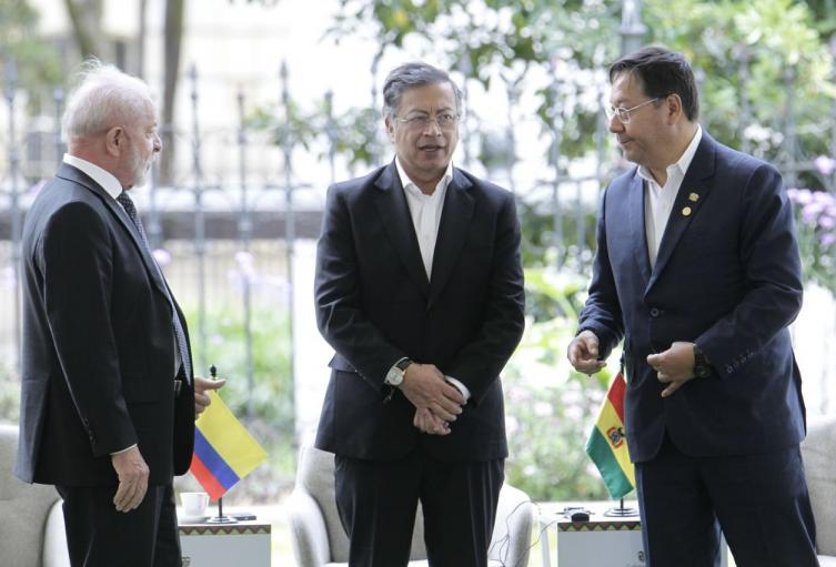 Presidentes de Brasil, Colombia y Bolivia.