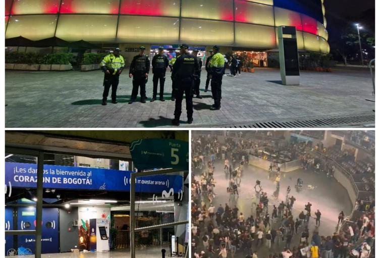 Una batalla campal se vivió en el Movistar Arena, en medio del concierto de Damas Gratis.