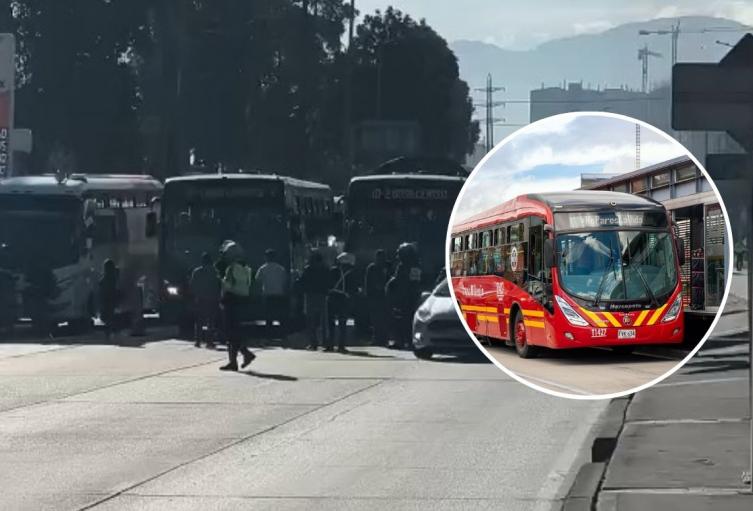 TransMilenio suspende servicio en la autopista sur: les tocó echar pata