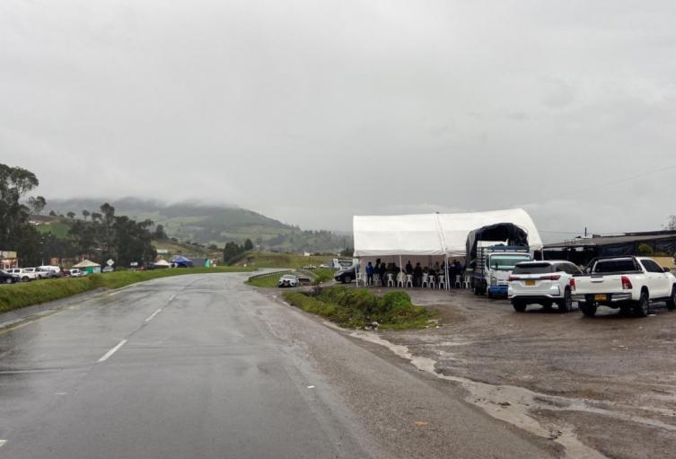 Sigue el cierre en la vía Tunja - Bogotá