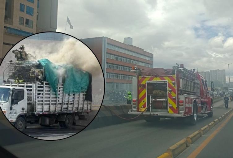 Fuego en plena NQS un carril cerrado y el trancón no perdona
