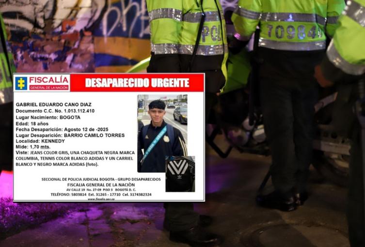 Joven desaparecido en Bogotá Joven desaparecido en Bogotá