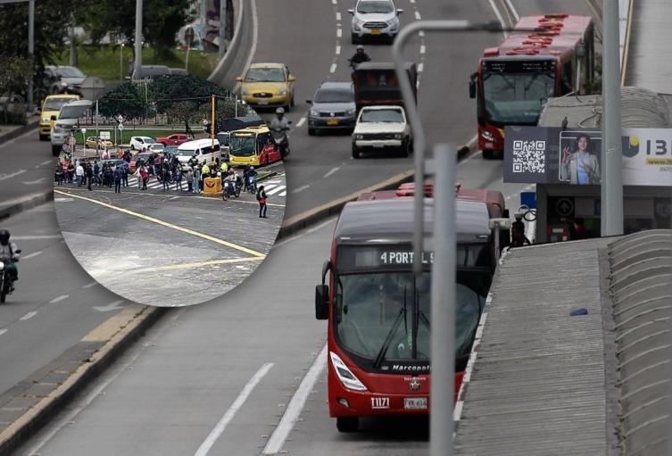 Manifestaciones bloquean TransMilenio