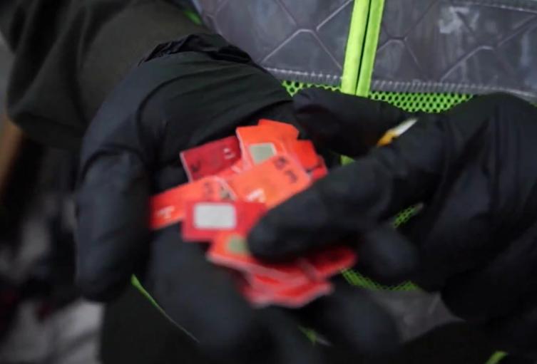 Simcards incautadas en el 7 de Agosto