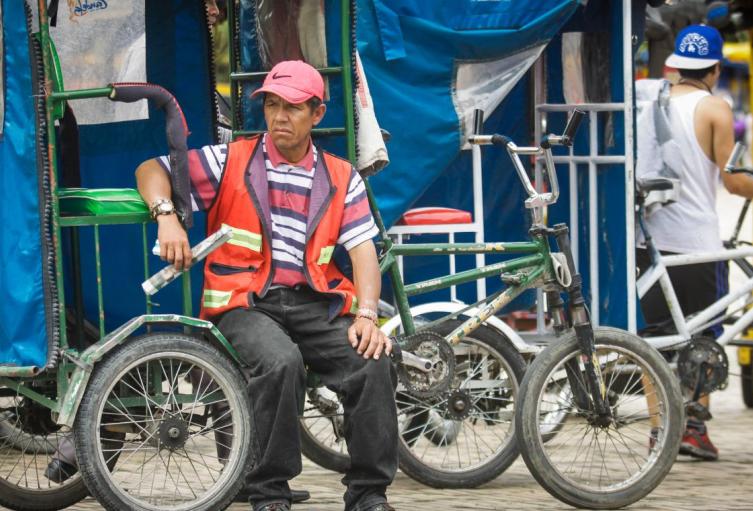 Trabajadores de bicitaxis