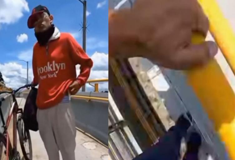 Con acrobacia inesperada, joven se libró de ladrón en puente peatonal Con acrobacia inesperada, joven se libró de ladrón en puente peatonal