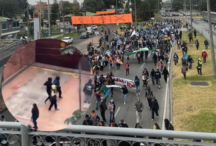 Protesta se salió de control: vandalismo en la 82 con carrera Protesta se salió de control: vandalismo en la 82 con carrera