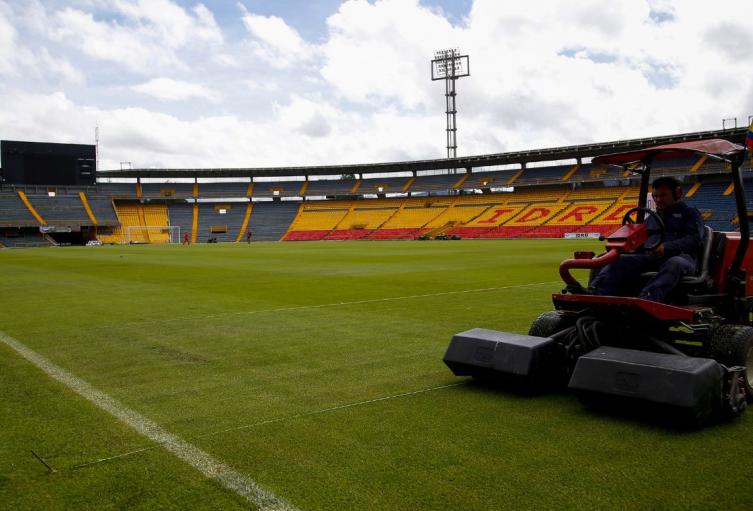 Grama del estadio El Campín (imagen de referencia) Grama del estadio El Campín