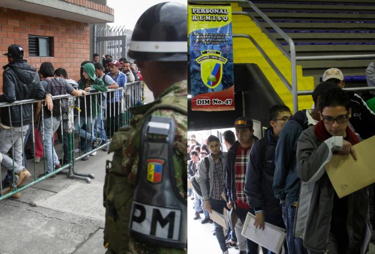 Jóvenes universitarios a sacar libreta militar