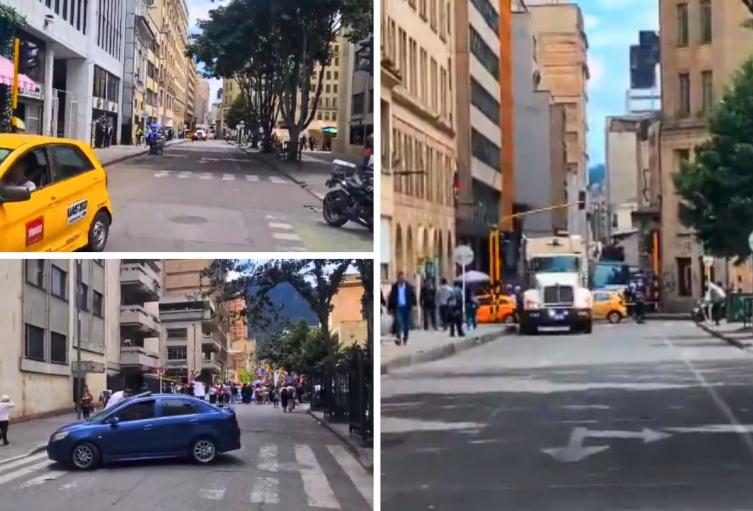 Manifestación paraliza la movilidad en el centro de Bogotá: rutas alternas Manifestación paraliza la movilidad en el centro de Bogotá: rutas alternas