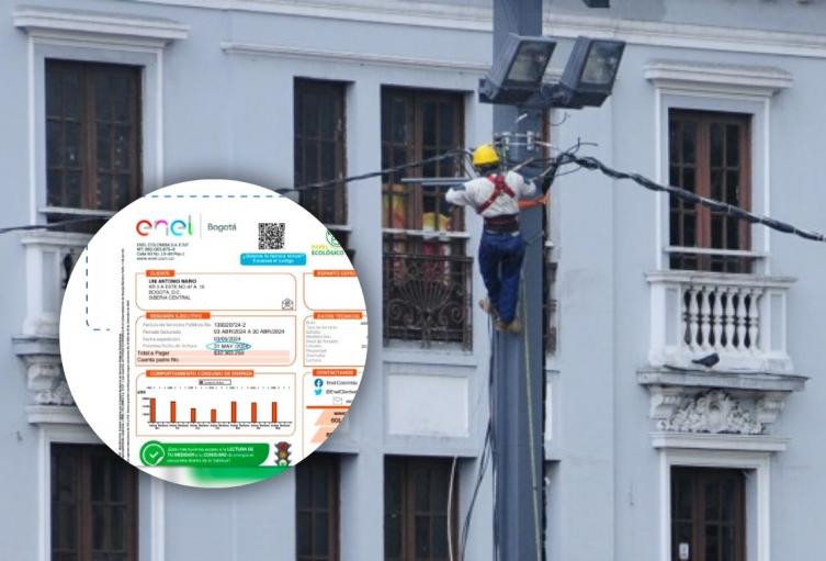 Impuesto al alumbrado público Empleado arreglando el suministro de energía