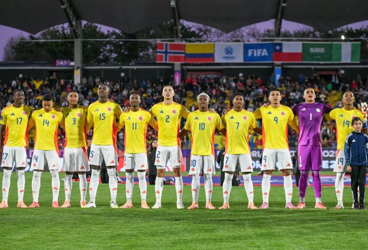 Selección Colombia sub-20 debutando en el Mundial