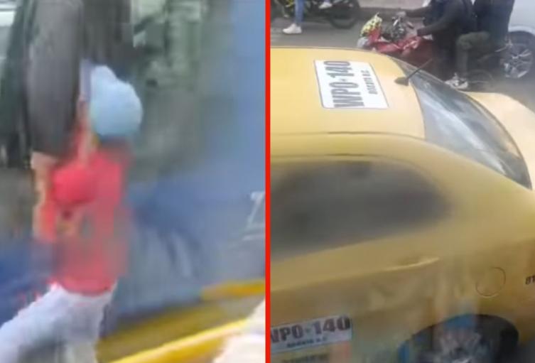 Taxista sacó cuchillo contra conductor de SITP en plena vía Taxista sacó cuchillo contra conductor de SITP en plena vía