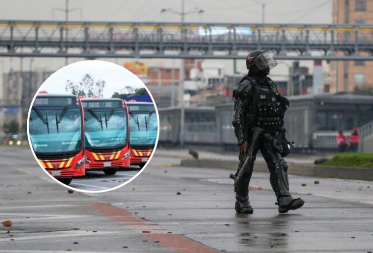 Protestas en la Nacional bloquean la NQS y la calle 26: TransMilenio desvía rutas