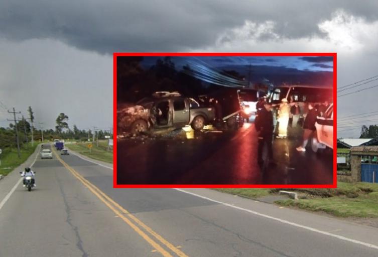 Accidente vía Cota Chía