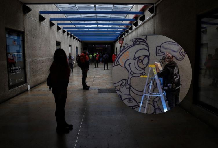Obra de arte en el Portal de Suba