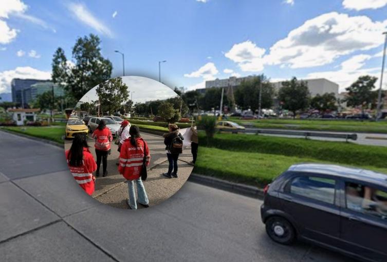 Bloqueos en la calle 26 Tramo de la calle 26 con carrera 66a