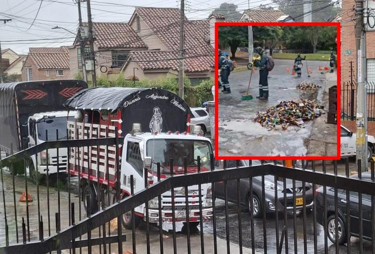 Camión de cerveza casi se vuelca por huecos en Cedro Golf Camión de cerveza casi se vuelca por huecos en Cedro Golf