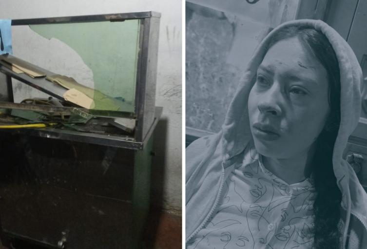 Laura Rojas, mujer agredida