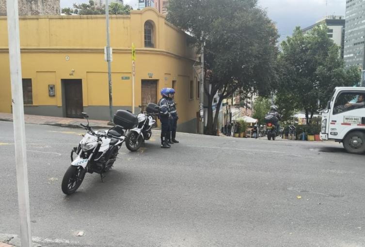 Manifestación en el Colegio Mayor de Cundinamarca