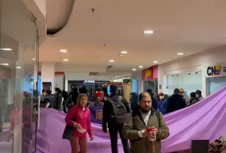 Protesta en el Centro Comercial San Martín Protesta en el Centro Comercial San Martín
