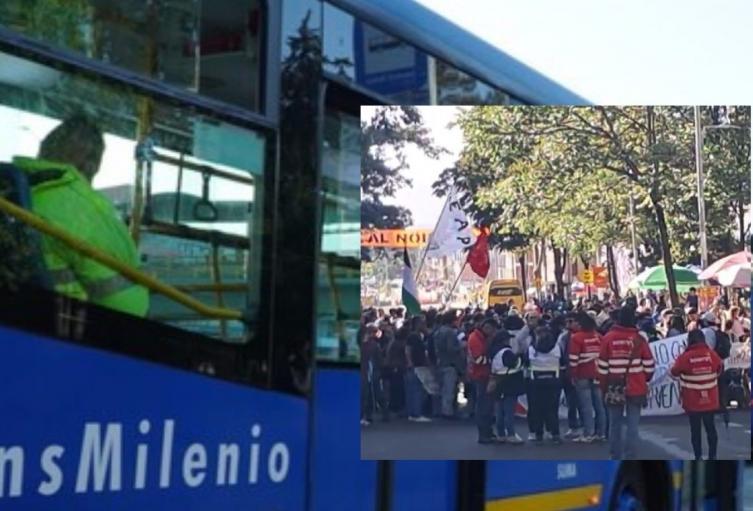Trancón en la 73 con 9 TransMilenio activo desvío masivos