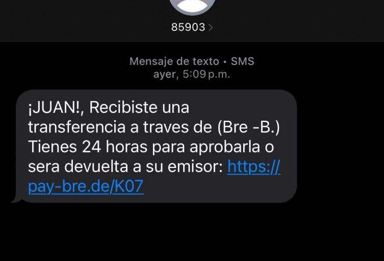 Delincuentes se hacen pasar por Bre-B.